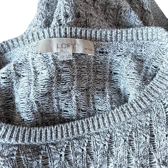 LOFT Gray Hi-Lo Sweater Top - XXSP - Picture 5 of 5